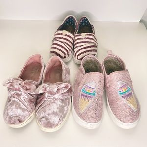 Girls Sneakers, 3 pairs, 10-11T